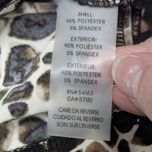 Calvin Klein XL Giraffe Animal Print Sleeveless Pleated Tank Blouse Shell - Picture 12 of 12